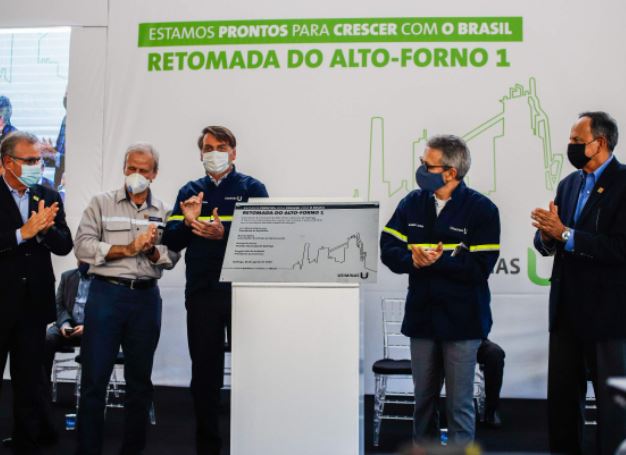 Cerimônia de Retomada do Alto-Forno 1