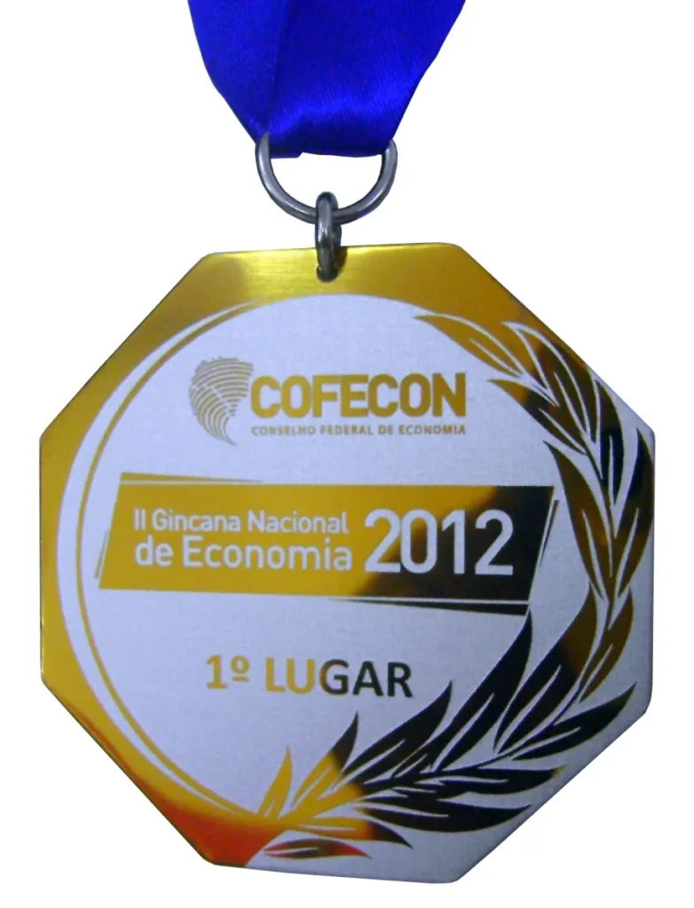 Medalha em Aço Inox Dourado