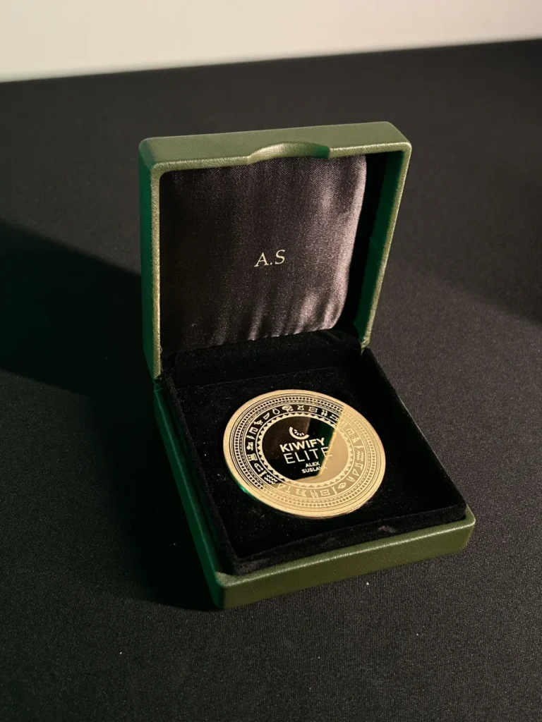 Medalha Moeda Banhada a Ouro