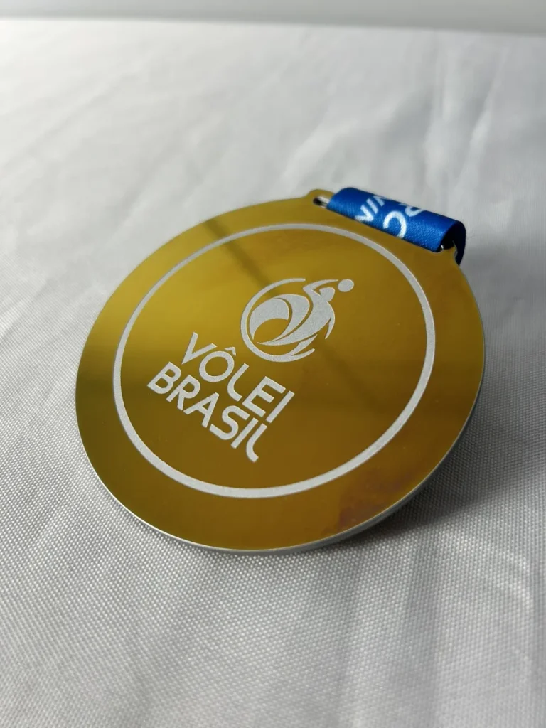 Medalha em Aço Inox Dourado