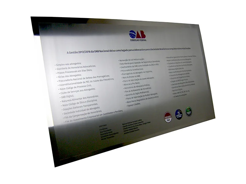 Placa de Inauguração