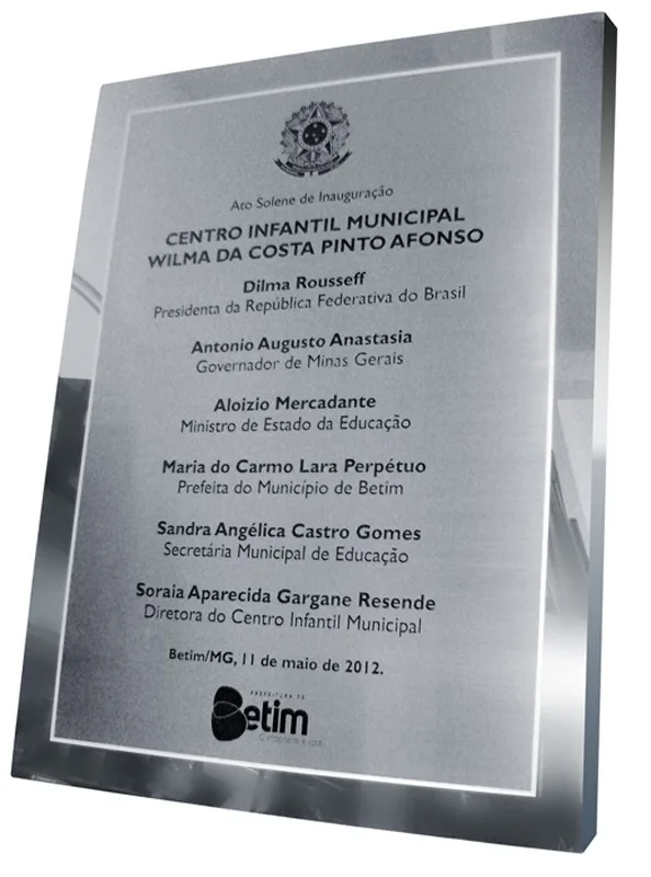 Placa de Inauguração Dobracaixa