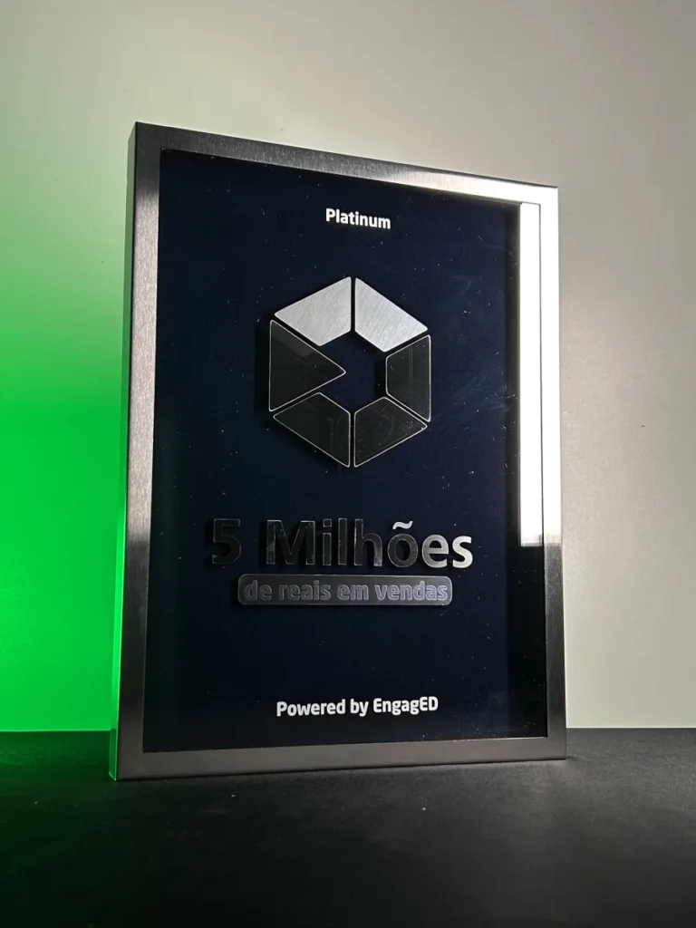 Placa de Premiação com Moldura em Aço