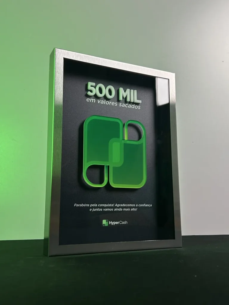 Placa de Premiação com Moldura em Aço