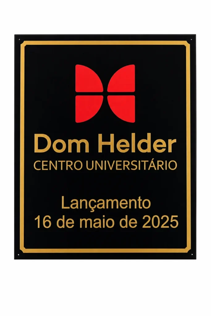 Placa de Inauguração em Aço Inox Preto