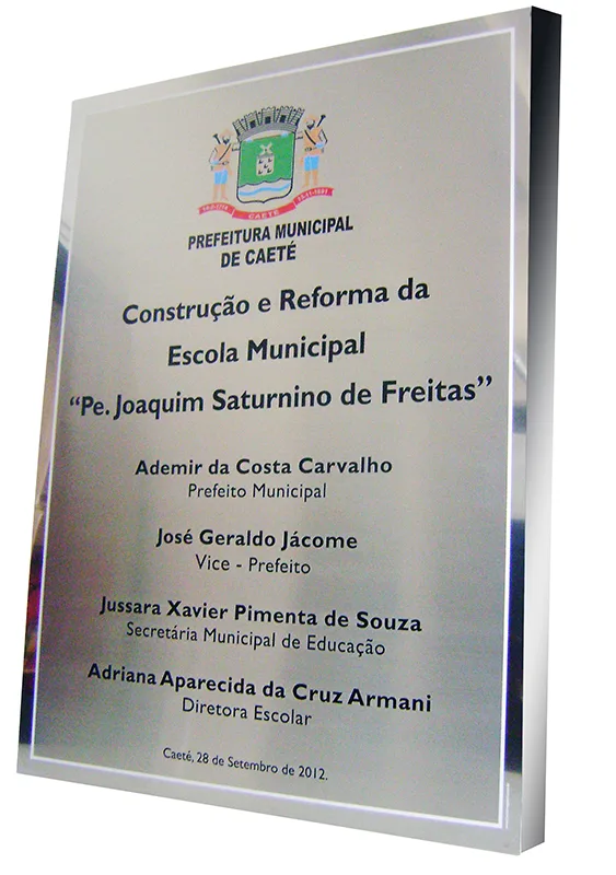 Placa de Inauguração Dobracaixa