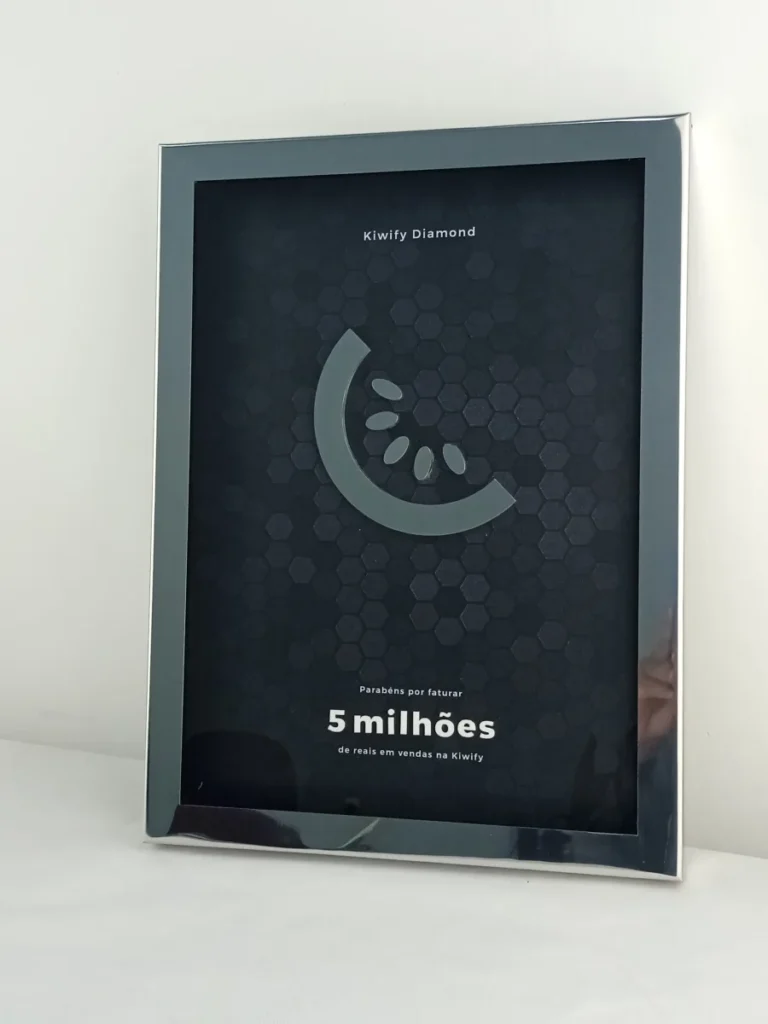 Placa de Premiação com Moldura em Aço